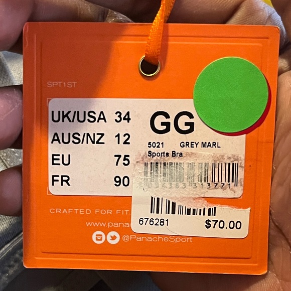 Panache Power 5021 Underwire High Impact Sports Bra 34G Like New - Unworn - Picture 8 of 10